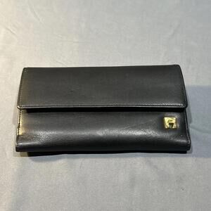 Dunhill Sidecar long wallet in black leather #222